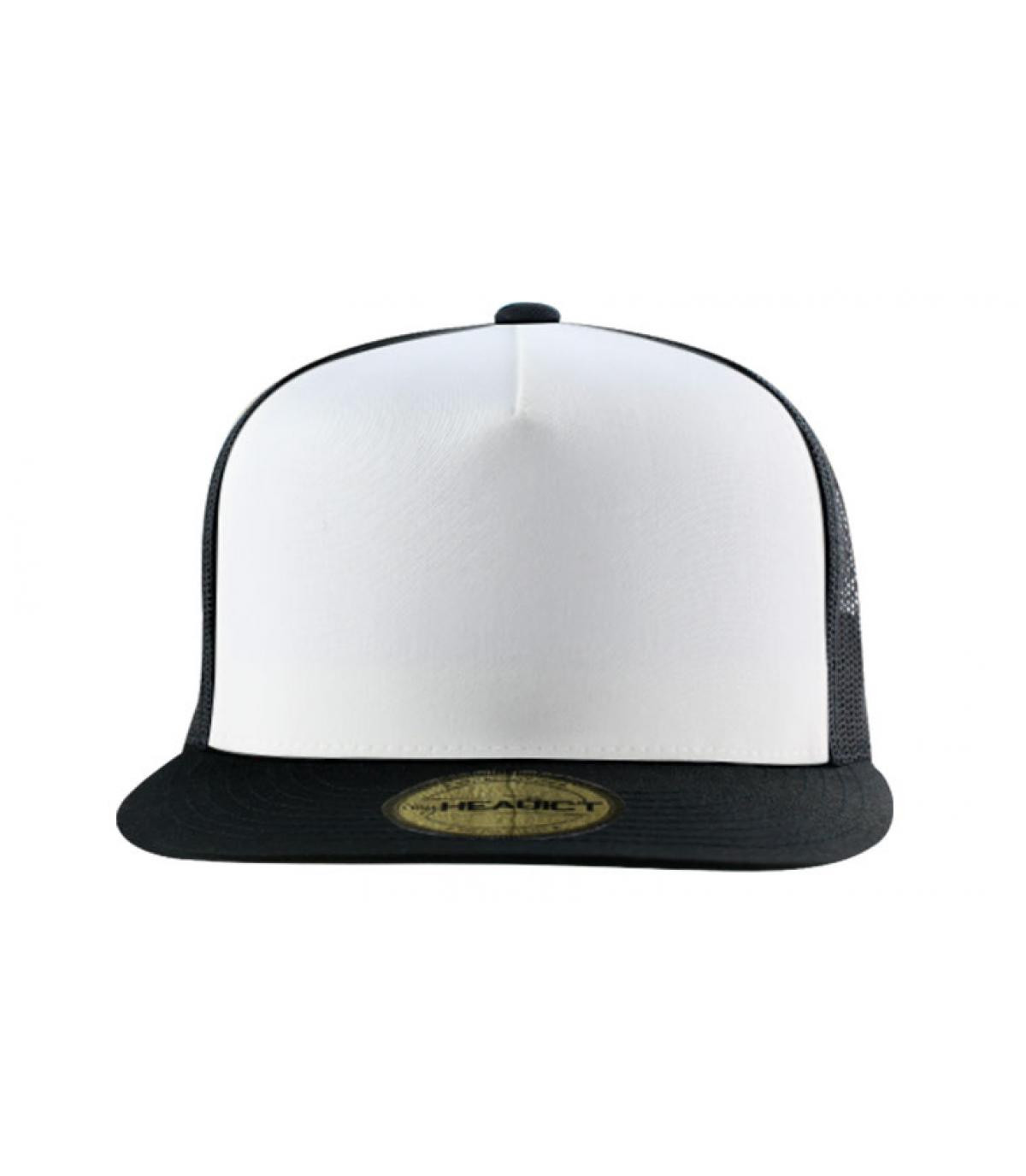 Snapback Trucker Blank white bla Snapback Trucker Blank white black